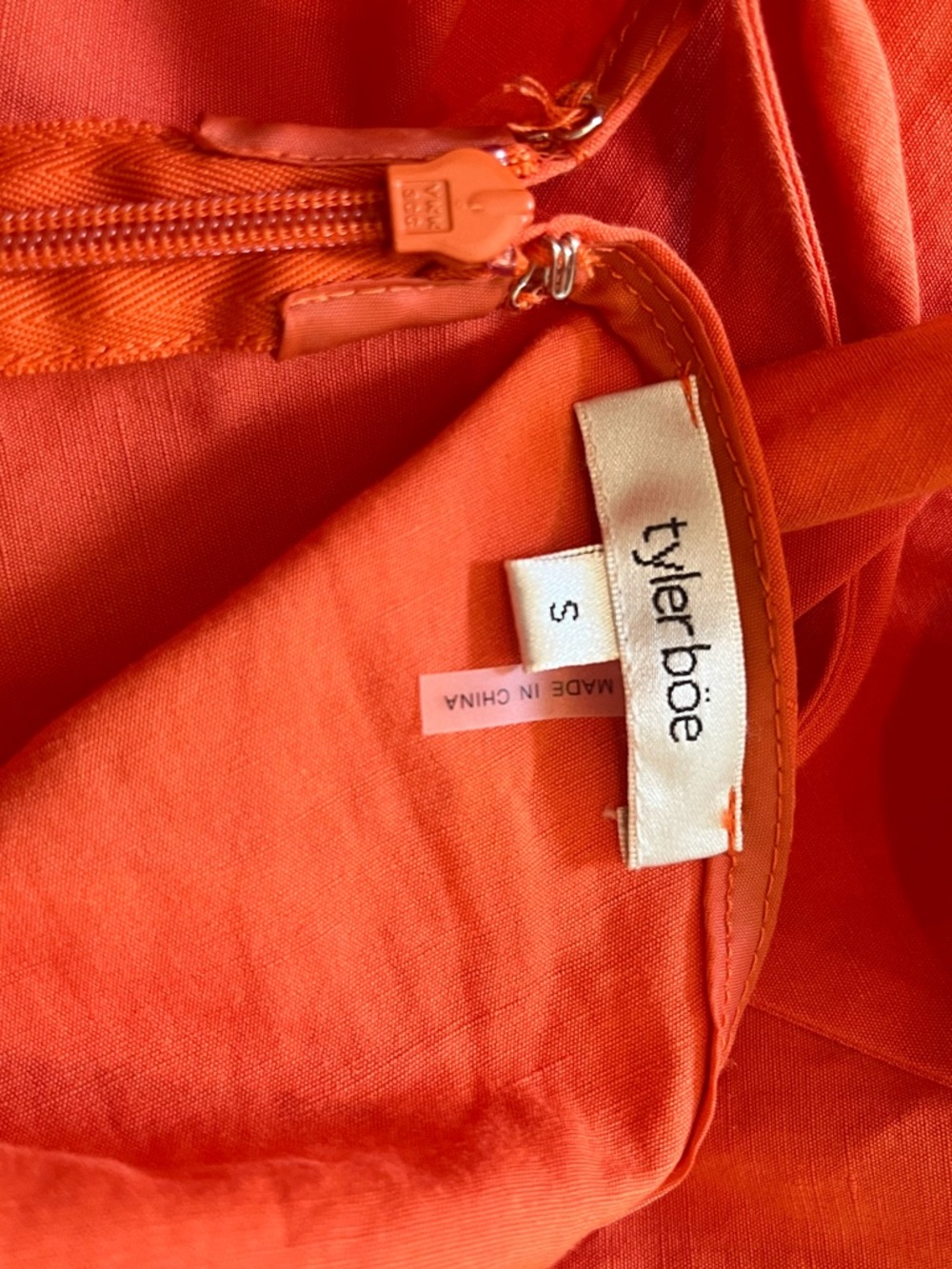 Tyler Boe Small Sleeveless Shift Dress - Vibrant Orange - Picture 4 of 5